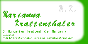 marianna krattenthaler business card